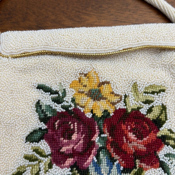Vintage beaded and tapestry evening bag - Picture 3 of 5